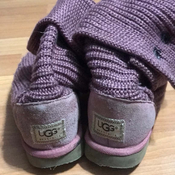 UGG Raspberry Classic Cardy Knit Boot - Picture 5 of 11